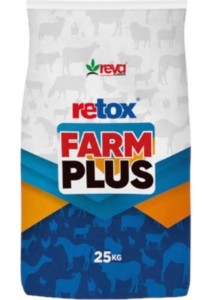 Retox Farmplus Vitamin-Mineral-Toksin Madde Yem Katkı 25 kg