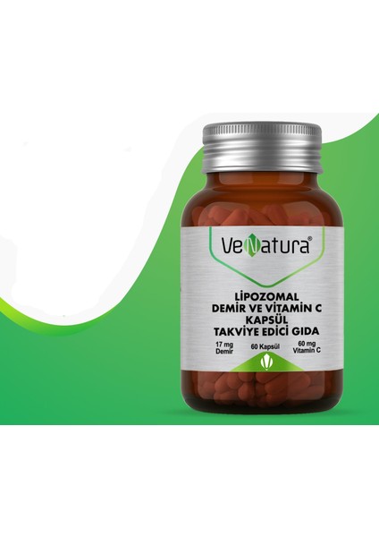 Lipozomal Demir ve Vitamin C 60 Kapsül