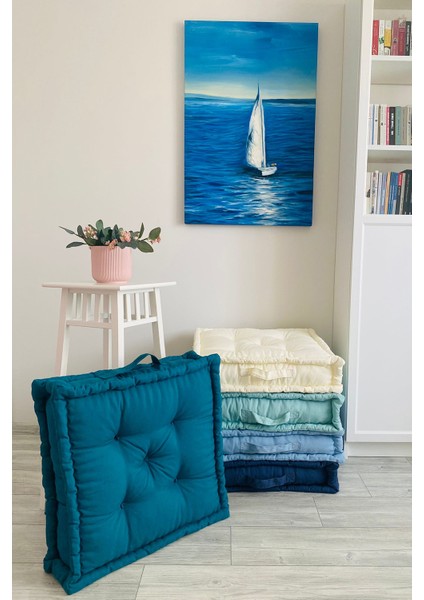 Fransız Yer Minderi 60X60 Cm, TV minderi, Balkon Minderi, Palet Minderi, Kış bahçesi Minderi, Çocuk Minderi, Koltuk Minderi,