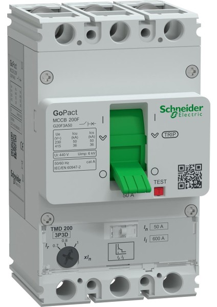 Schneider,gopact 35-50A 3p Termik Manyetik Şalter 36KA,G20F3A50