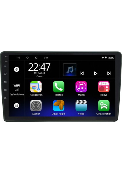 Dacia Duster Android 12 Kablosuz Carplay Navigasyon Multimedya Ekran Teyp - MY-0609W-