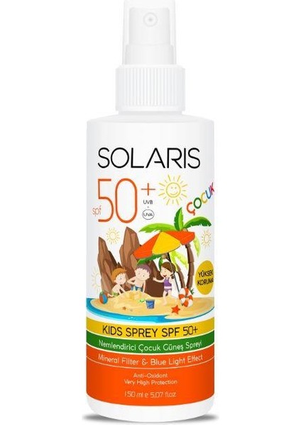 Güneş Kremi Spf 50+ (50 Ml) ve Çocuk Güneş Kremi Sprey Spf 50+ (150 Ml) ve Yetişkin Güneş Koruyucu Krem Sprey Spf 50+ (200 Ml)