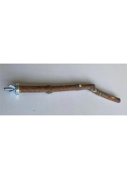 2 Adet Fırınlanmış Doğal Ağaç Tünek - Kuş Tüneği (Istanbul Kafes Marka) (2'li Paket)