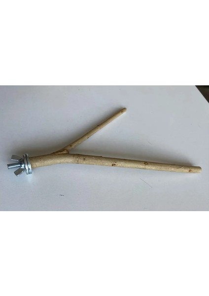 2 Adet Fırınlanmış Doğal Ağaç Tünek - Kuş Tüneği (Istanbul Kafes Marka) (2'li Paket)