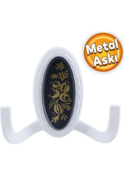 Palmira Duvar Vestiyer Askısı Metal Dolap Elbise Havlu Askılığı Beyaz Siyah Askı askılık