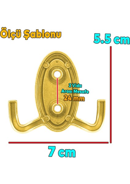 Palmira Duvar Vestiyer Askısı Metal Dolap Elbise Havlu Askılığı Gold Askı askılık