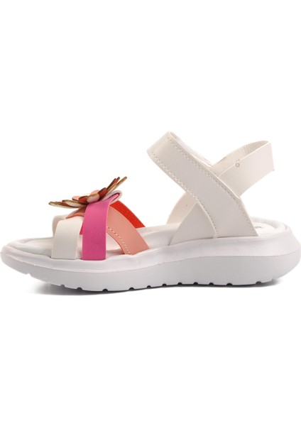 Ayakmod Şng 8010-P Beyaz-Fuşya-Pembe Kız Çocuk Sandalet fiyatları