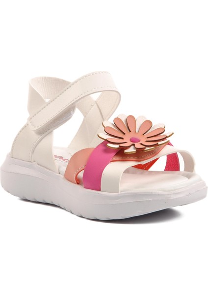 Ayakmod Şng 8010-P Beyaz-Fuşya-Pembe Kız Çocuk Sandalet modelleri
