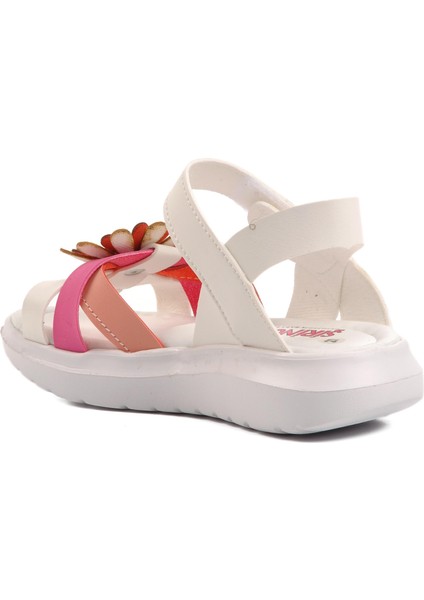 Ayakmod Şng 8010-P Beyaz-Fuşya-Pembe Kız Çocuk Sandalet fırsatları
