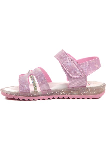 Arz 1000-P Pembe Simli Kız Çocuk Sandalet