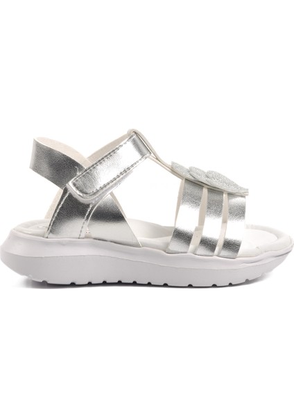 Şng 8020-P Gümüş Kız Çocuk Sandalet