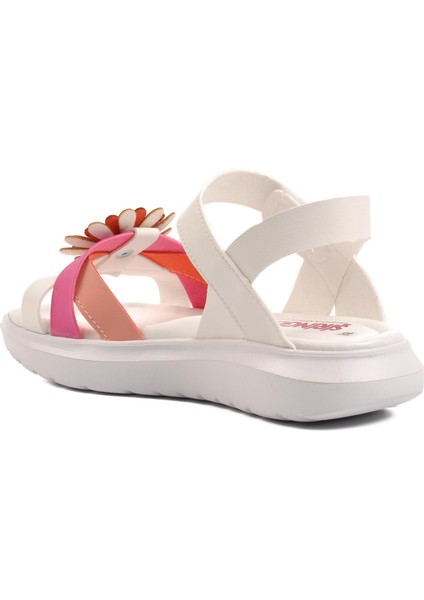 Ayakmod Şng 8010-F Beyaz-Fuşya-Pembe Kız Çocuk Sandalet fırsatları