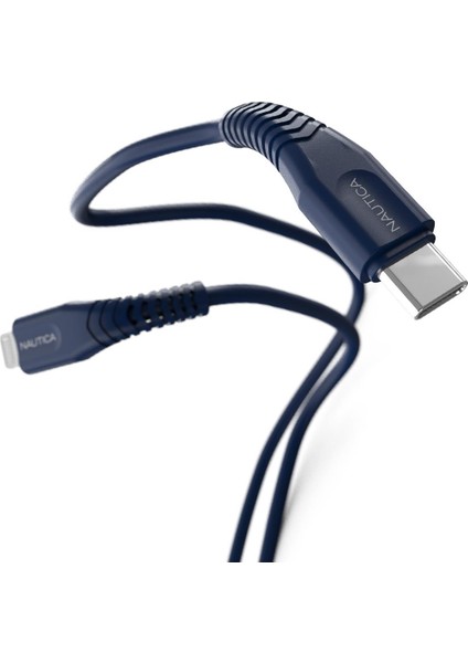 C100  Usb-C To Lightning Pd 18W Hızlı Şarj ve Data Kablosu 1.2 Metre Navy