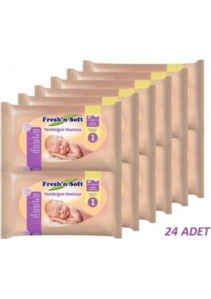 Freshn Soft Yenidoğan Islak Bebek Havlusu 40lı x 24 Paket