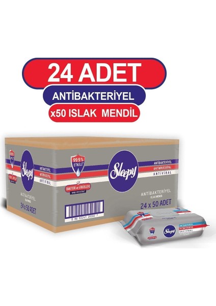 Antibakteriyel Islak Havlu 24x50