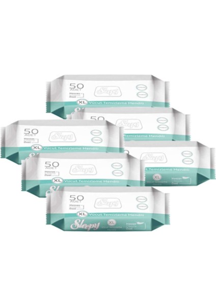 Vücut Temizleme Mendili 50'li x 6 Adet