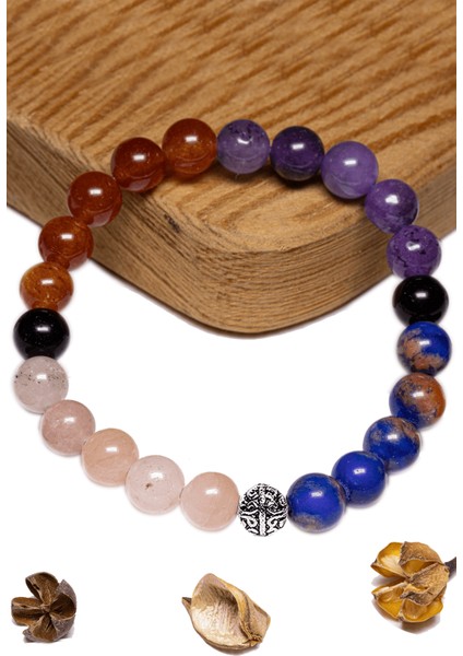 Sertifikalı Balık Burcu Doğal Taş Bileklik - Gümüş Aparatlı