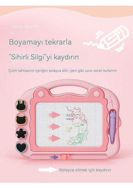 Renkli Manyetik Çizim Tahtası Grafiti Tahtası (Yurt Dışından)