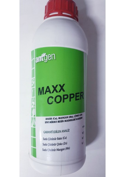 Maxx Copper Bakır,çinko,mangan Sıvı Mikro Besin Maddeleri Karışımı 1 Lt