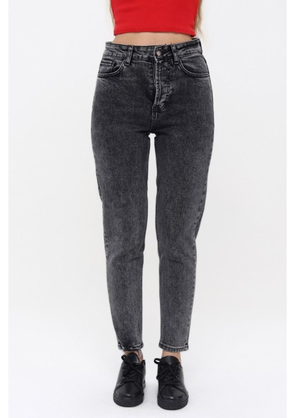 Mom Jean Kadın Pantolon 1037-255 Siyah modelleri
