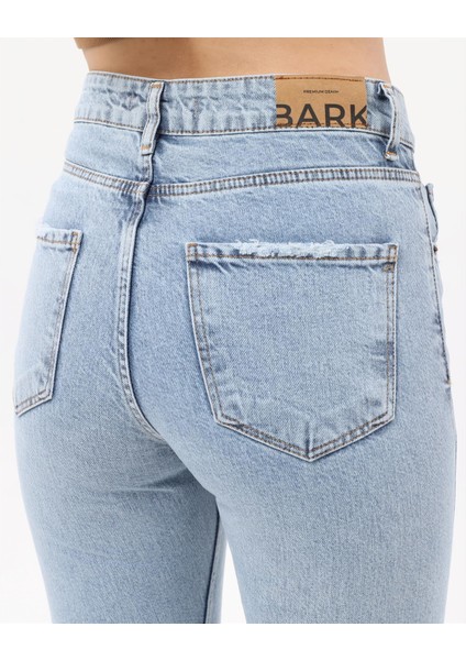 Boru Paça Kadın Pantolon 40204 Mavi