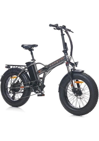 Voniq 20 Jant 42 Folding Fat Bike Elektrikli Bisiklet Gri