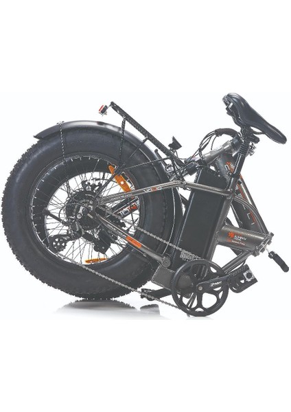 Voniq 20 Jant 42 Folding Fat Bike Elektrikli Bisiklet Gri