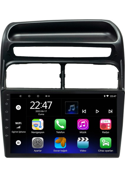 Fiat Linea Android 12 Kablosuz Carplay Navigasyon Multimedya Ekran Teyp - MY-0609W-