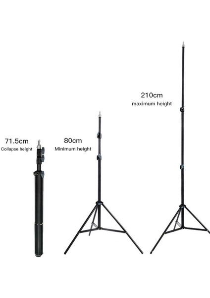 Mt-75 Tripod 3 Kademeli Yükseklik Ayarlı Katlanabilir Kompakt Tasarım 210 cm