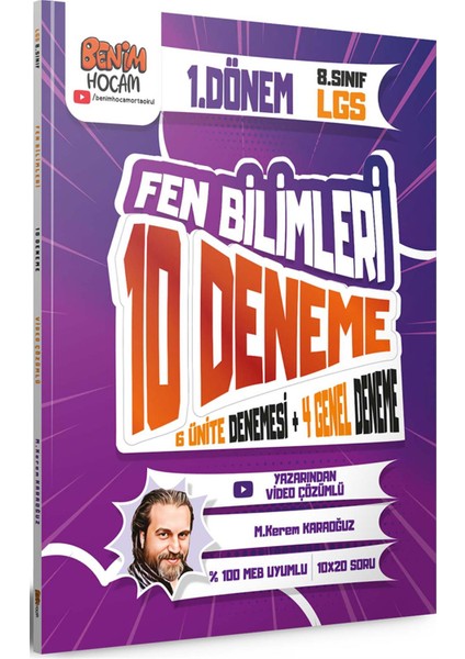 Benim Hocam Yayınları  2023 LGS 1. Dönem Fen Bilimleri 10 Deneme Sınavı