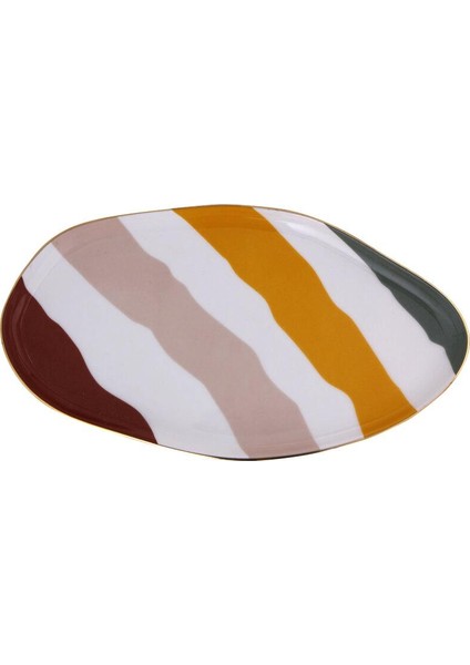 Abstract Kayık Tabak 27 cm