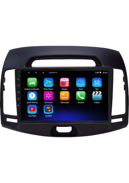 Hyundai Elantra Android 12 Kablosuz Carplay Navigasyon Multimedya Ekran Teyp - MY-0609W-