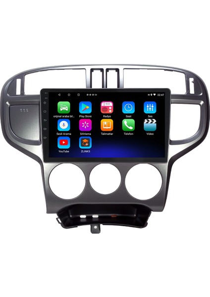 Hyundai Matrix Android 12 Kablosuz Carplay Navigasyon Multimedya Ekran Teyp - MY-0609W-