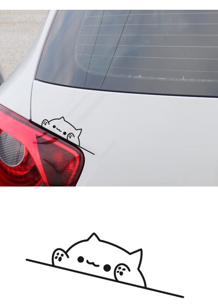 Oyunsever Kedi Sticker Araba Oto Motor Laptop Bilgisayar 6 cm Etiket Çıkartma