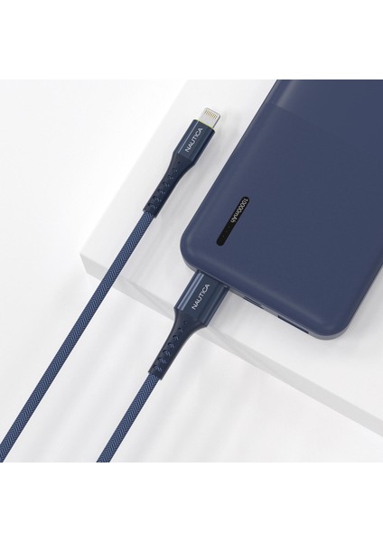 C65 Mfı Lightning To Usb-A 12W Örgülü Hızlı Şarj ve Data Kablosu 3m Navy fiyatları