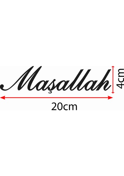 Maşallah Yazısı Oto Araba Sticker 20X4CM fiyatları