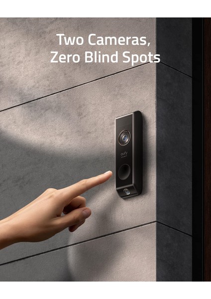 Security Görüntülü Kapı Zili Çift Kamera (Pille Çalışan)
