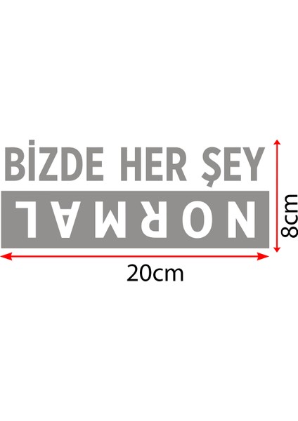20 x 8 cm Bizde Her Şey Normal Oto Cam Sticker Araba Sticker fiyatları