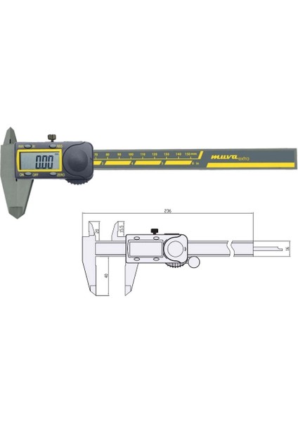 Dijital Kumpas 150 mm IP54 Muva