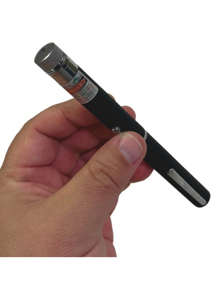 Green Pointer Lazer Güçlü Yeşil Gece Işığı Beş Modlu ( 5 Adet Başlık )