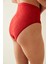 Kırmızı Yüksek Bel Dantelli Slip Külot 4