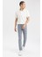 Slim Fit Dar Kesim Dar Paça Chino Kanvas Pantolon T1055AZ23SP 3