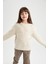 Kız Çocuk Oversize Bisiklet Yaka Triko Kazak Z4620A622WN 1