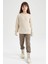 Kız Çocuk Oversize Bisiklet Yaka Triko Kazak Z4620A622WN 2