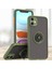 iPhone 12 Için Yüzük Stand Mat Sert Silikon Telefon Kılıfı - Yeşil (Yurt Dışından) 1