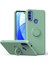 Motorola Moto E20 / E30 / E40 Için Ince Silikon Yüzük Stand Telefon Kılıfı - Turkuaz (Yurt Dışından) 1
