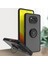 Xiaomi Poco X3 Için Yüzük Stand Mat Sert Silikon Telefon Kılıfı - Siyah/kırmızı (Yurt Dışından) 1