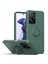 Xiaomi 11T / Xiaomi 11T Pro Için Ince Silikon Yüzük Stand Telefon Kılıfı - Midnight Green (Yurt Dışından) 1