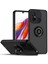 Xiaomi Redmi 12C Için Yüzük Stand Mat Sert Silikon Telefon Kılıfı - Siyah (Yurt Dışından) 1