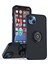 iPhone 13 Mini Için Yüzük Stand Mat Sert Silikon Telefon Kılıfı - Mavi (Yurt Dışından) 1